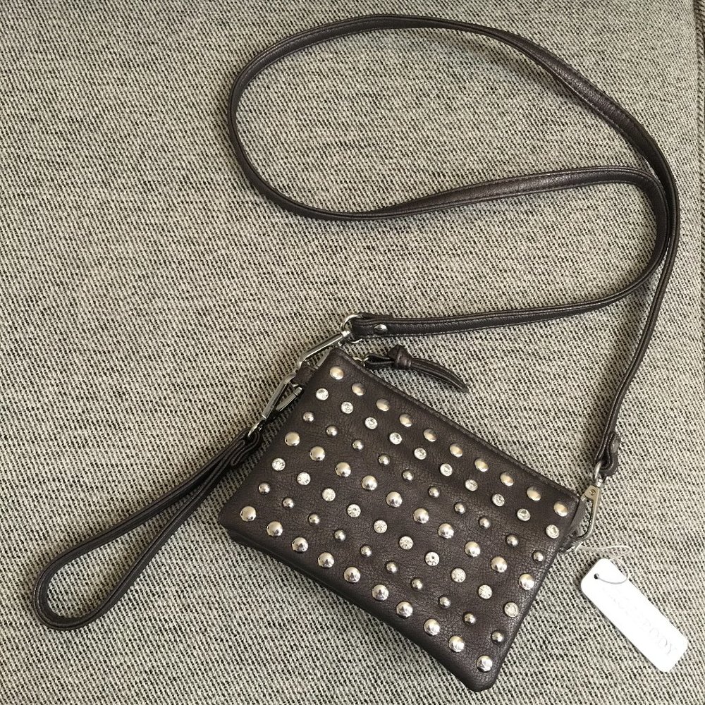 Charming Charlie Studded Wristlet/Crossbody Bag
